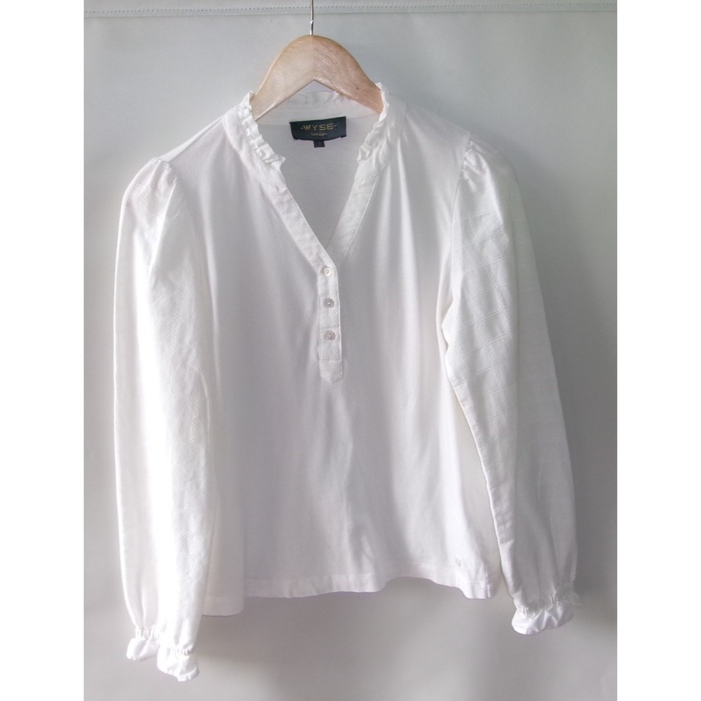 Wyze London White Blouse Women's Size 1 – Summer Top – Used Good Condition